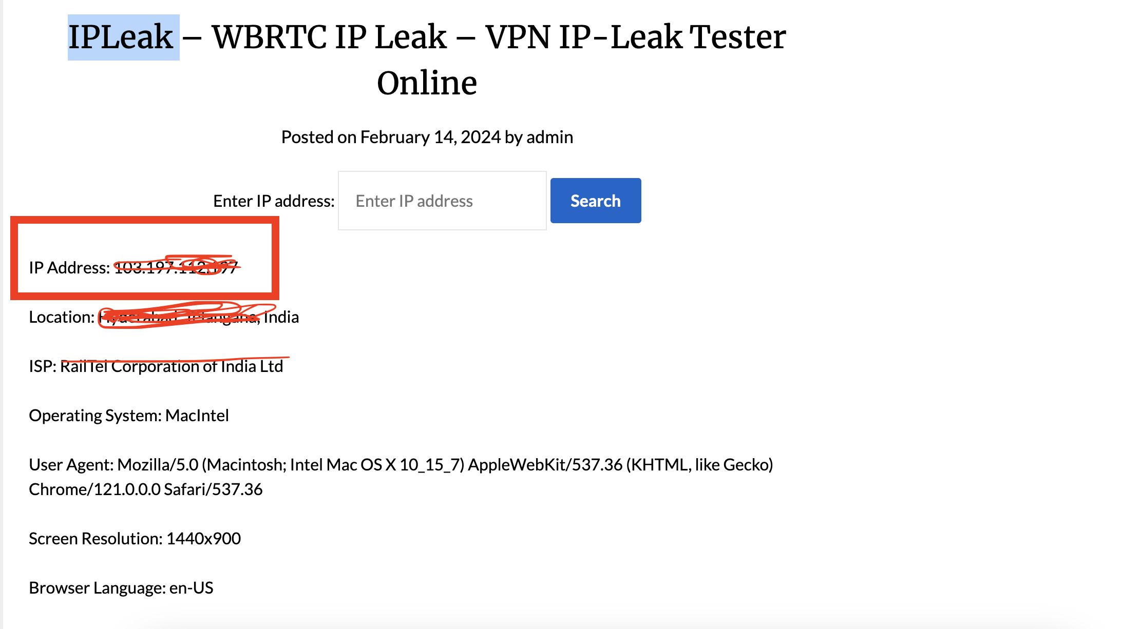 IPLeak – WBRTC IP Leak – VPN IP-Leak Tester Online